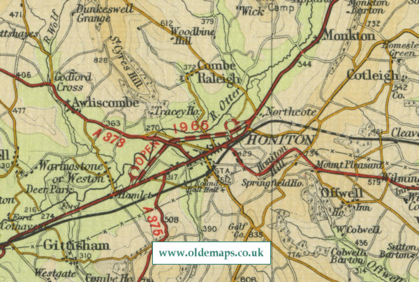 Honiton Map