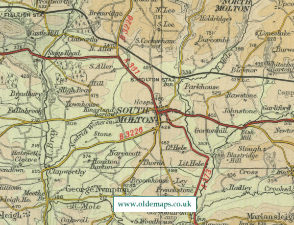 South Molton Map