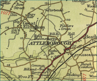 Attleborough Map