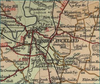 Bishop Auckland Map