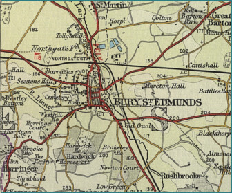 Bury St Edmunds Map