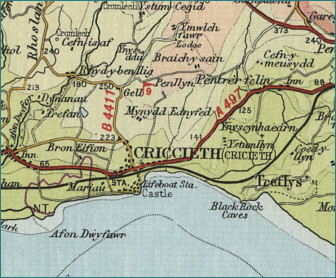Criccieth Map