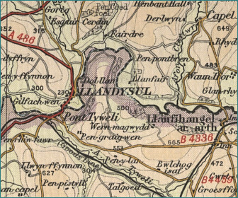 Llandysul Map