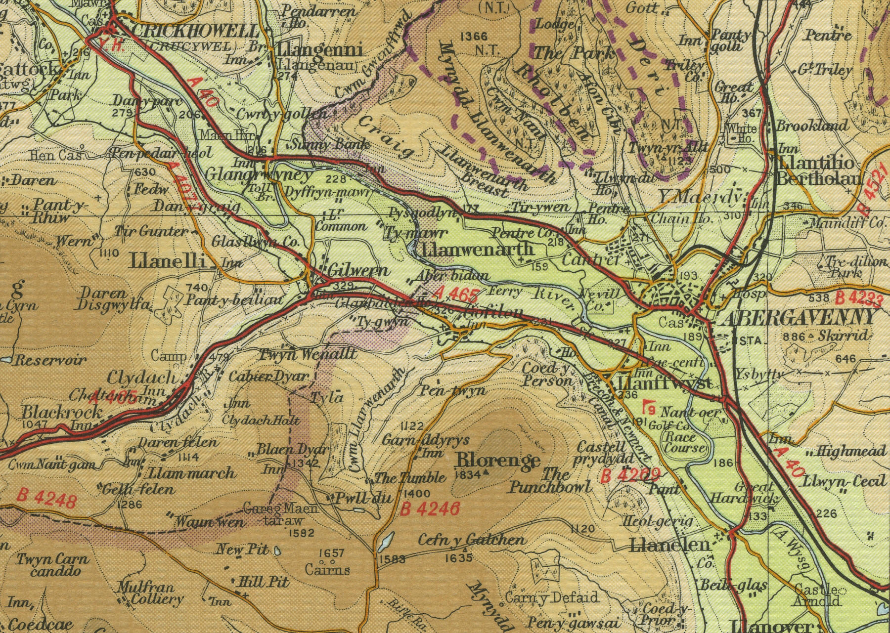Abergavenny Map