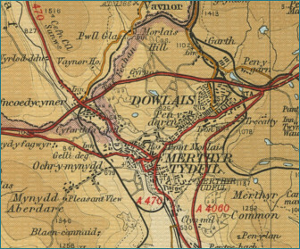 Merthyr Tydfil Map