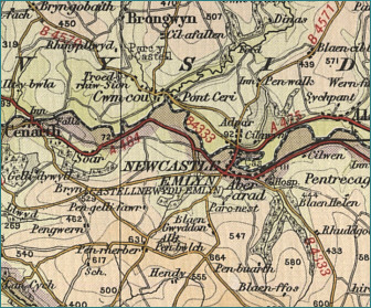 Newcastle Emlyn Map