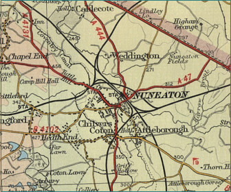 Nuneaton Map