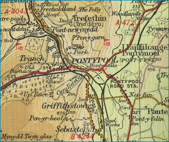 Pontypool Map