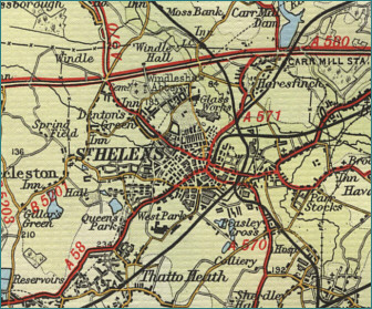 St Helens Map