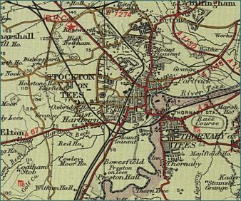Stockton on Tees Map