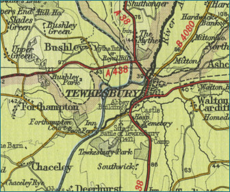 Tewkesbury Map