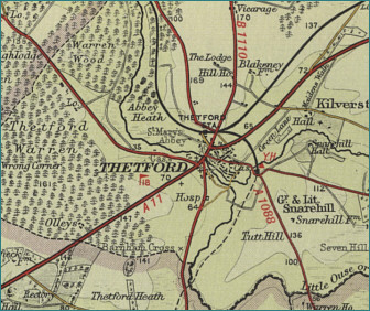 Map Of Thetford Norfolk Thetford Map