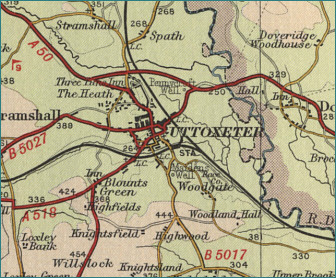 Uttoxeter Map