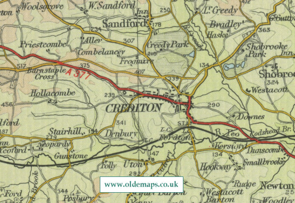 Crediton Map