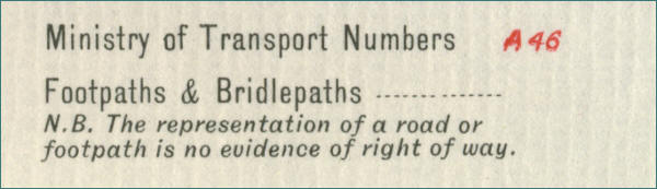 key to footpaths and bridleways