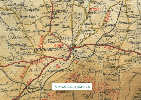 Okehampton Map