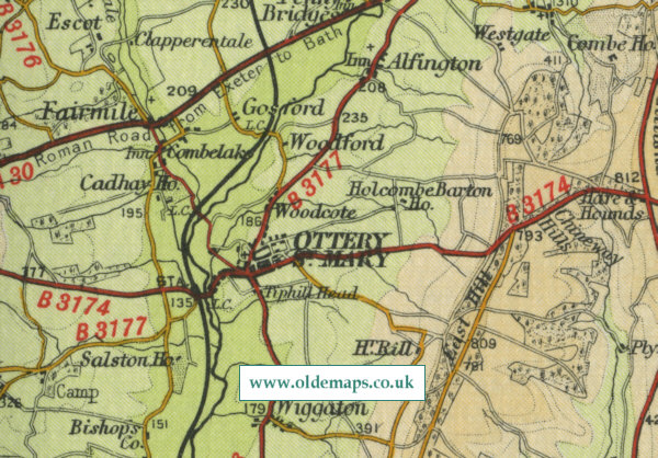Ottery St Mary Map