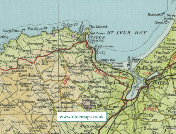 St Ives Map