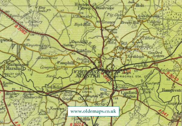Wimborne Minster Map