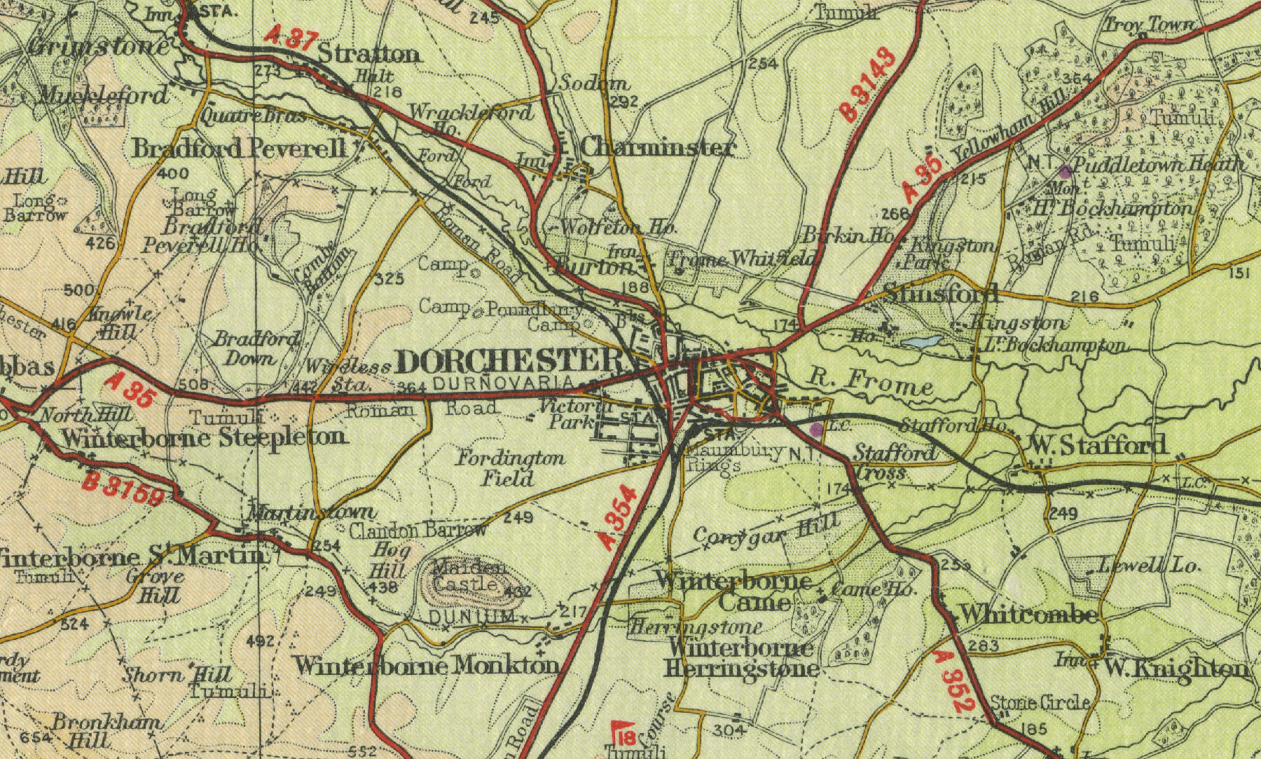 Map Of Dorchester Dorset