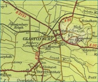 Glastonbury Map