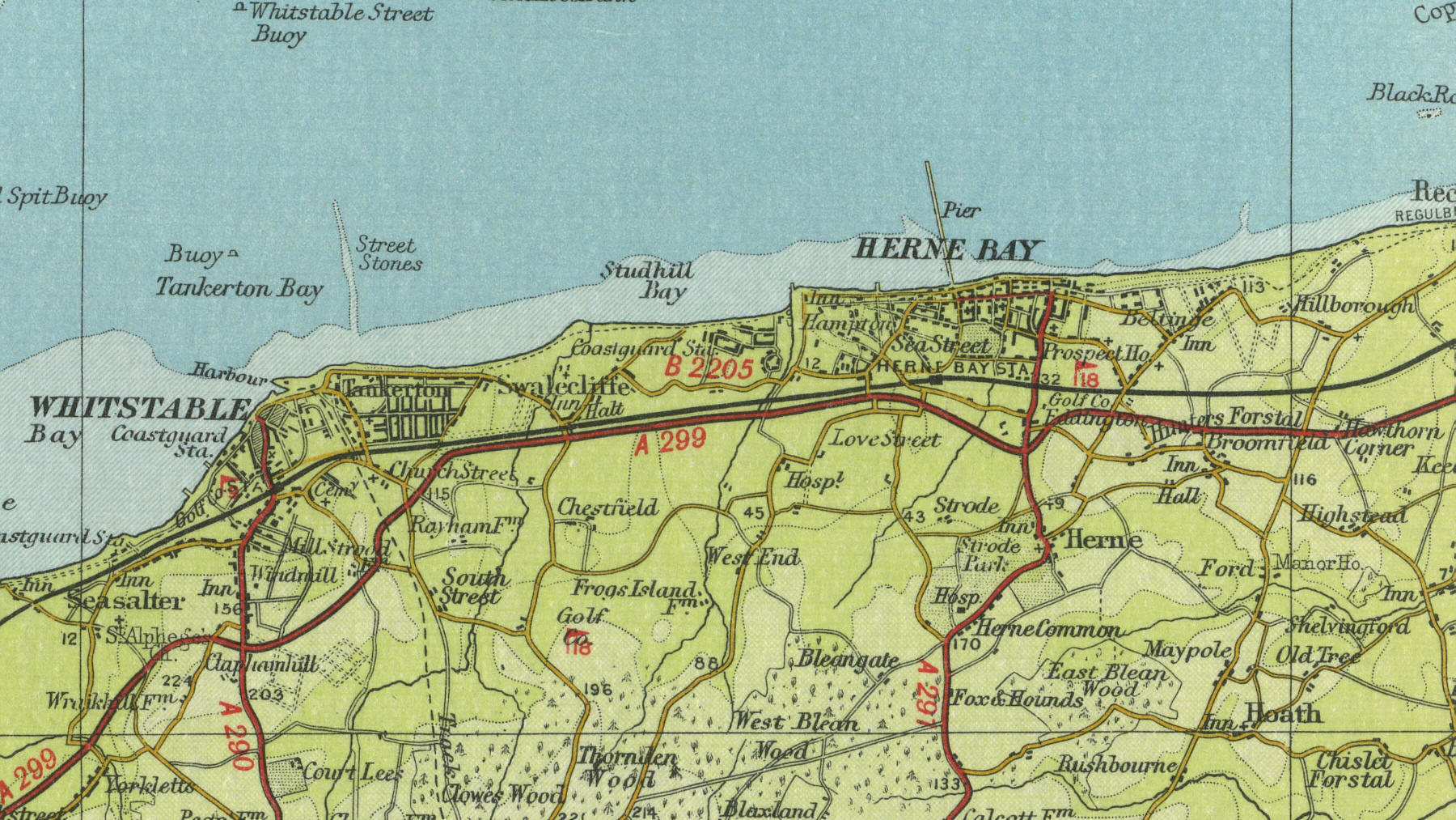 Herne Bay Map.