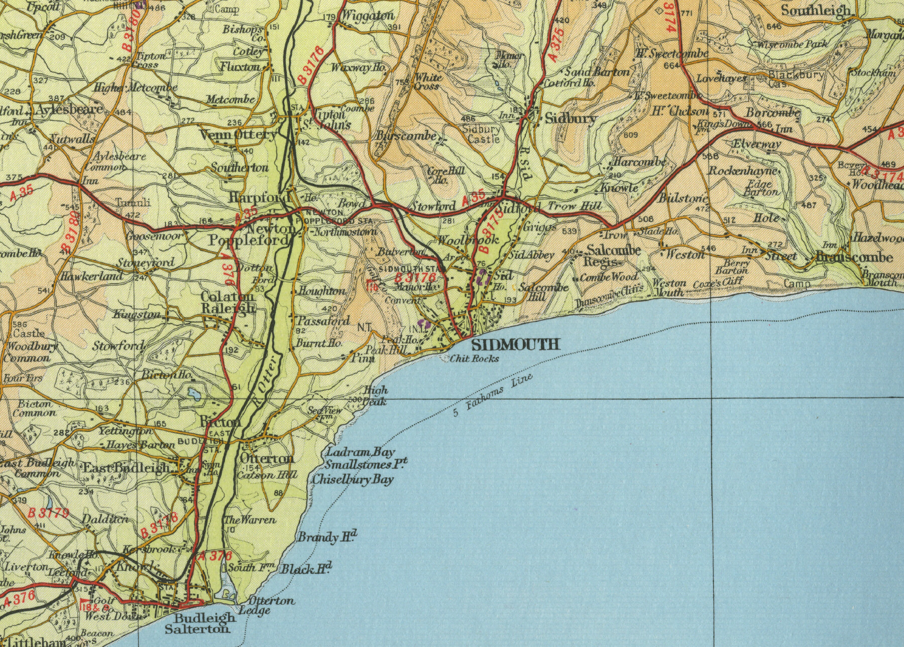 sidmouth tourist map