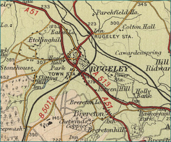 Rugeley Map