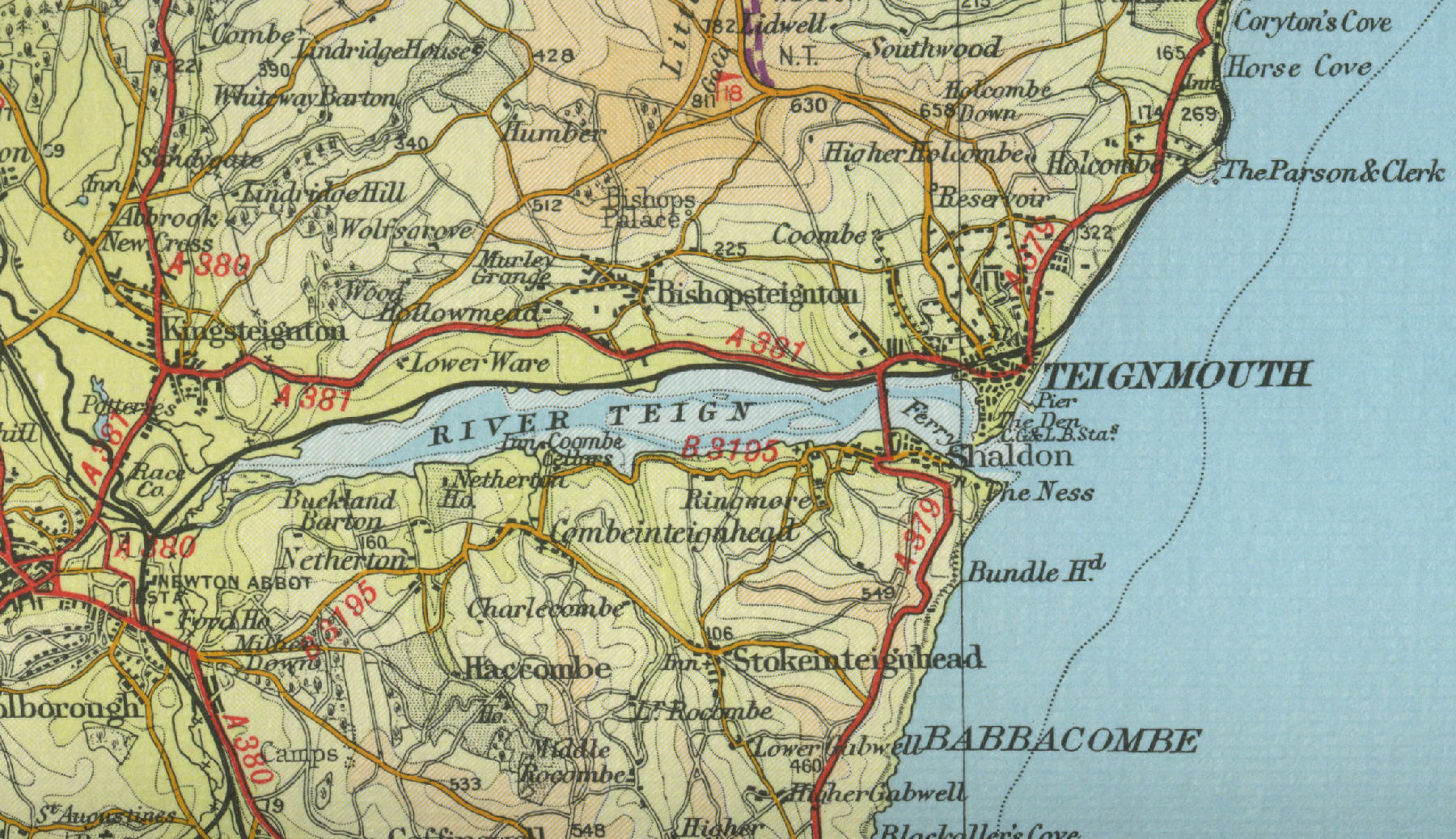 tourist map of teignmouth